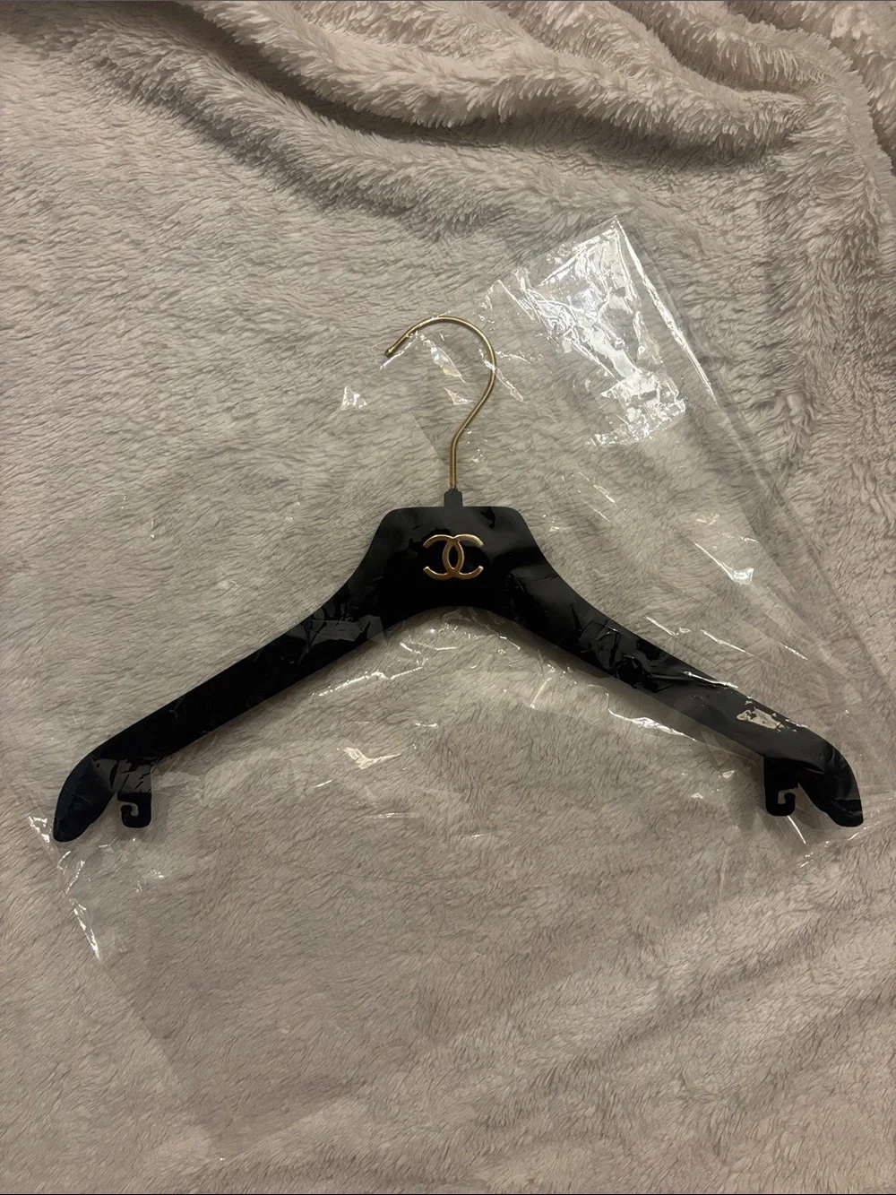 Chanel black velvet hanger